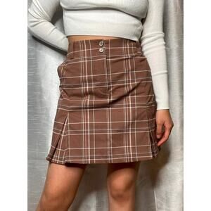 Nike Women's Golf Dri-Fit Mini Skirt Athletic Skort w/ pockets Brown Size 6